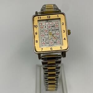 Ronica Bingo Themed Watch Gold Silver Tone Watch Working New Battery